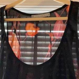 Daniel Rainn shear black blouse